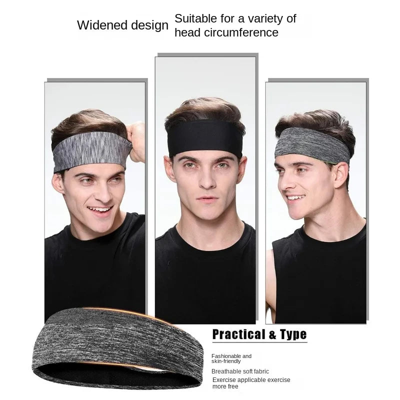 Sweatband for Men Women Elastic Sport Hairbands Head Band Yoga Headbands Headwear Headwrap Sports Hair Accessories Safety Band
